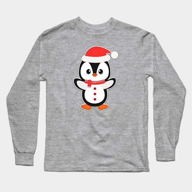 Christmas Penguin Shirt, Merry Christmas Tee, Christmas Shirt, Shirts For Christmas, Christmas Outfit, Funny Christmas Shirt Long Sleeve T-Shirt by Linna-Rose